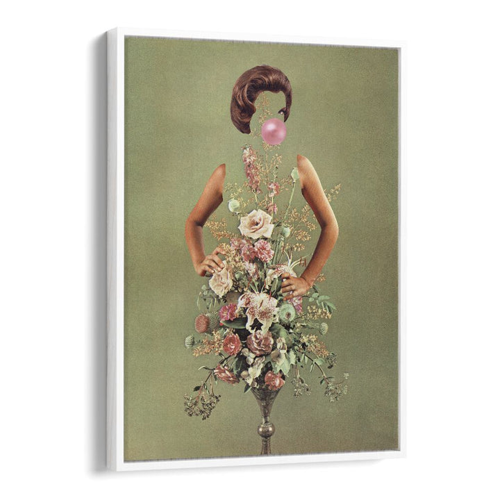 Stunning PETAL SKIRT AND PINK POP SURREAL PAINTING, SURREAL ART by Vertigo Artography, perfect for modern decor.