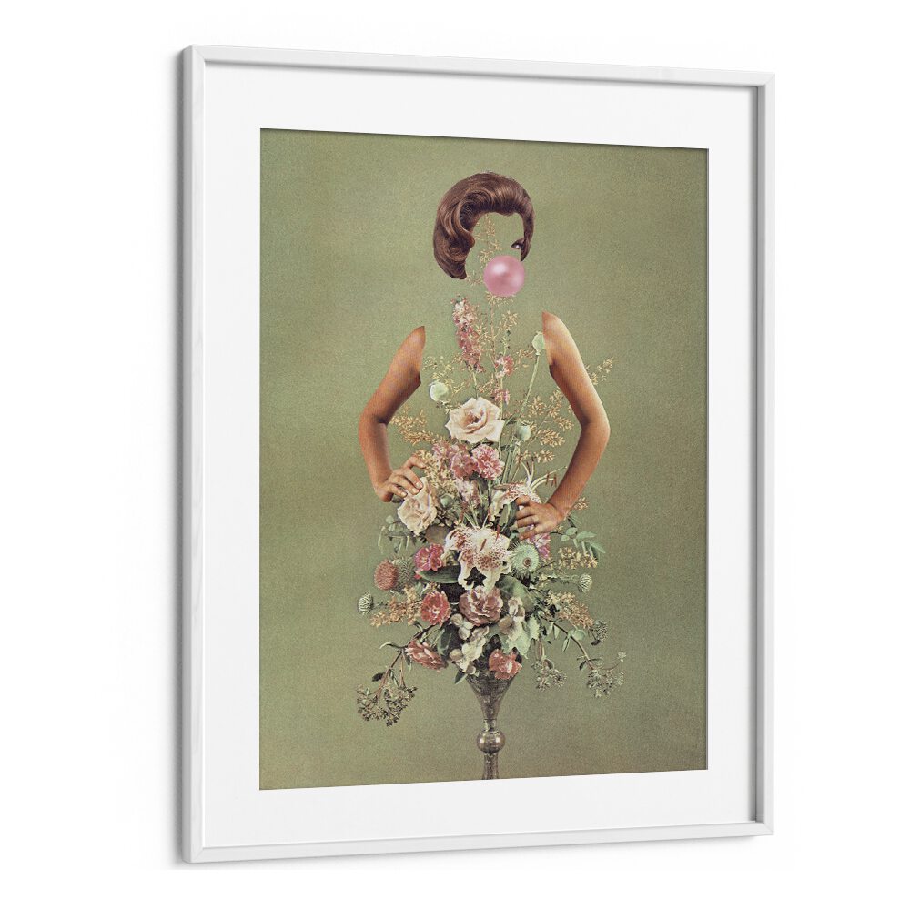 Petal Skirt and Pink Pop Surreal Painting, Surreal Art by Vertigo Artography, featuring a floral design and whimsical elements.