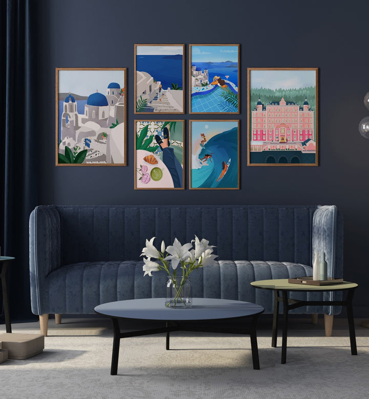 Stunning PETRA LIDZE GALLERY WALL showcasing vibrant art prints, perfect for enhancing any space with GALLERY WALLS style.