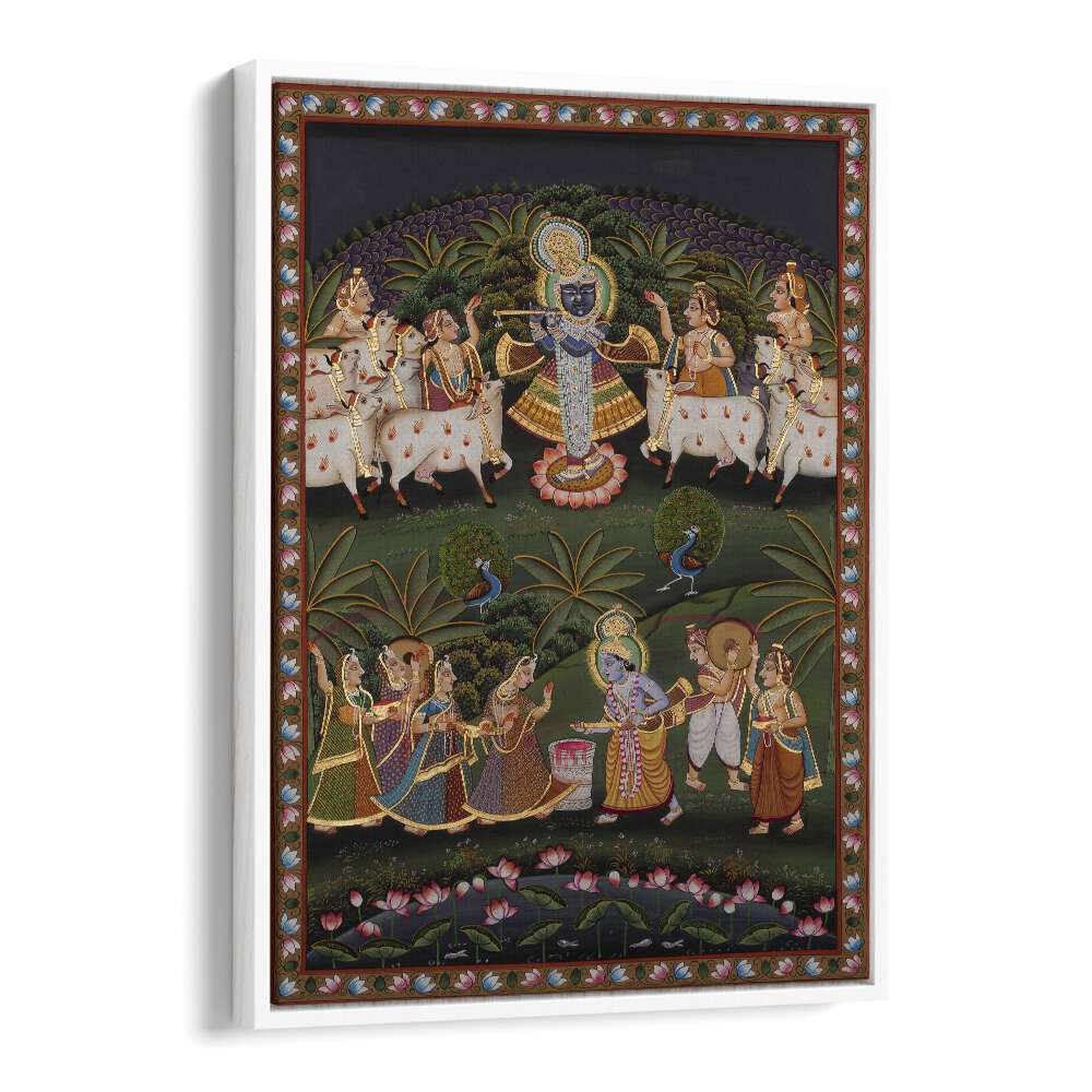 Exquisite PICHWAI ART I, INDIAN ART PAINTINGS showcasing vibrant spirituality and traditional craftsmanship.