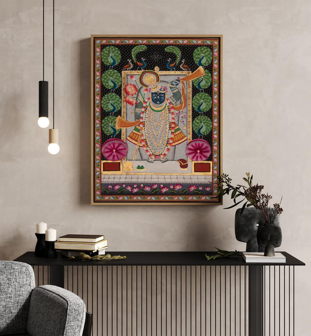 PICHWAI ART II, INDIAN ART PAINTINGS showcasing vibrant spirituality and tradition for your elegant home decor.