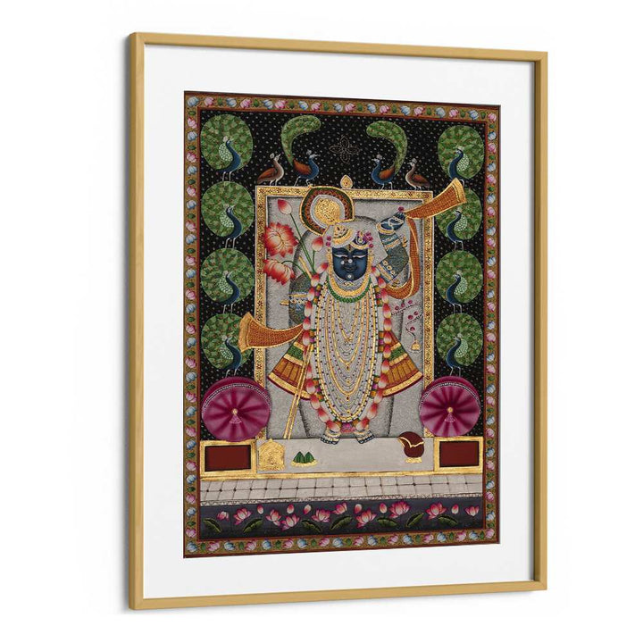 Discover the beauty of PICHWAI ART II, INDIAN ART PAINTINGS, showcasing vibrant cultural spirituality in a framed piece.