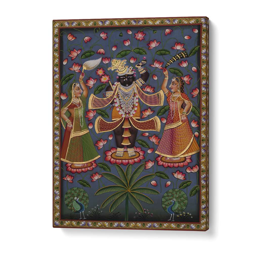 Vibrant PICHWAI ART V, INDIAN ART PAINTINGS showcasing intricate craftsmanship and rich cultural storytelling.