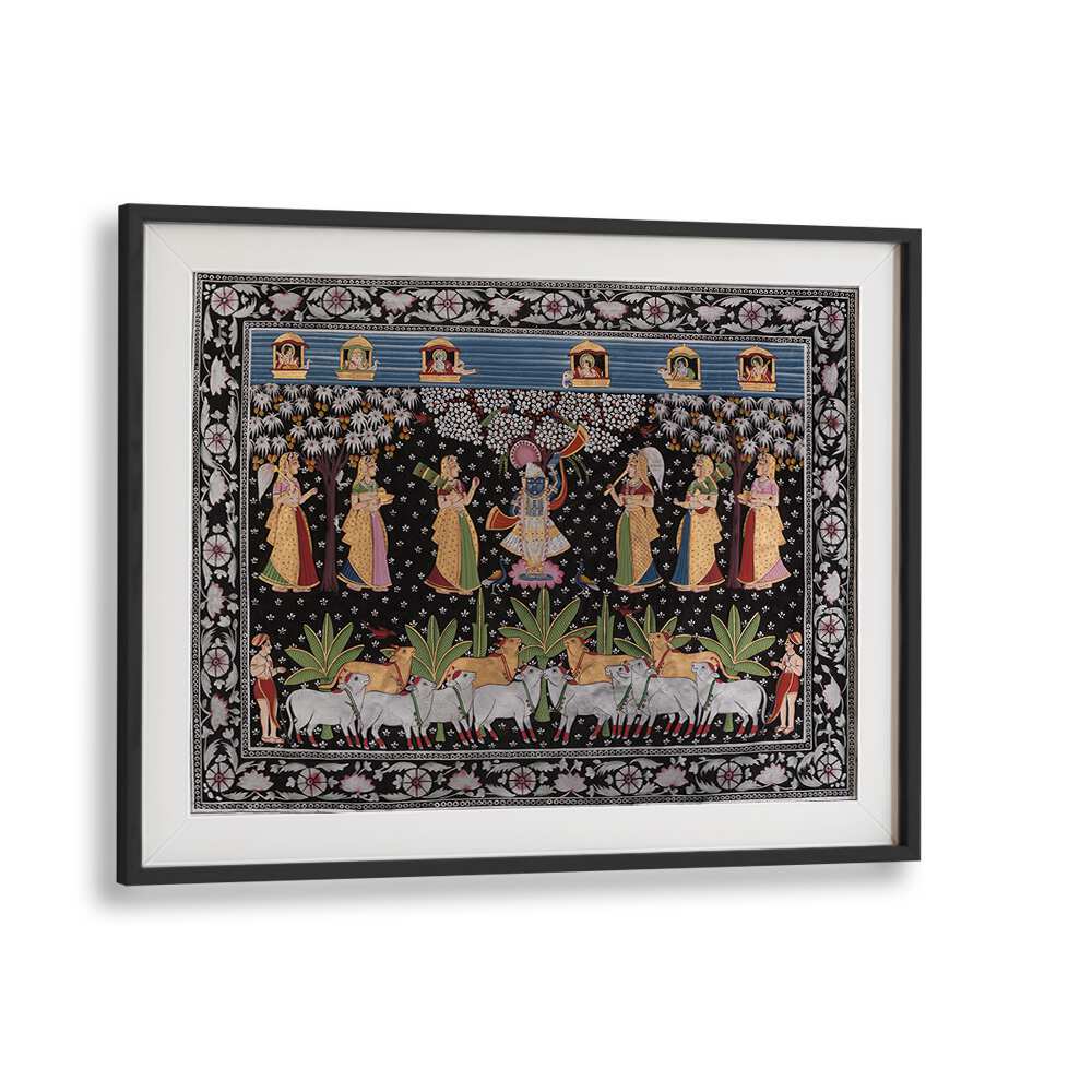 PICHWAI ART VII, INDIAN ART PAINTINGS beautifully showcases traditional craftsmanship and cultural heritage in vibrant colors.