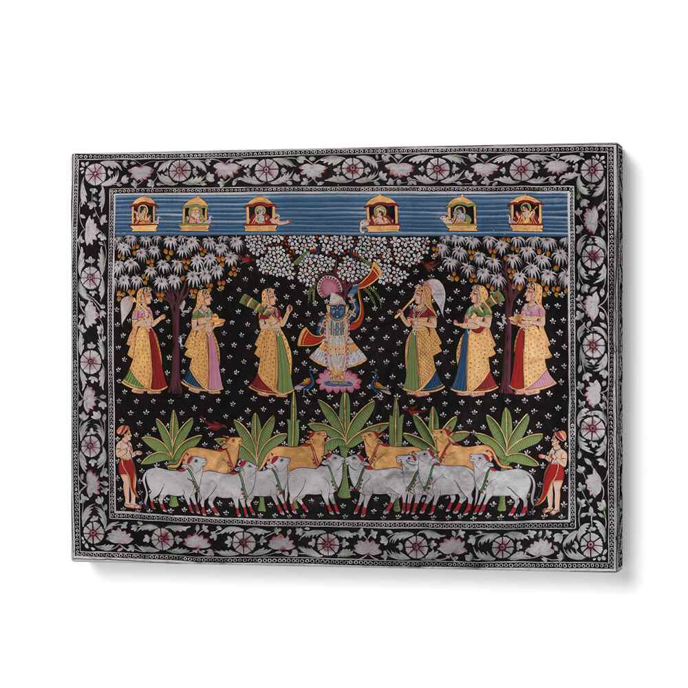 Vibrant PICHWAI ART VII , INDIAN ART PAINTINGS showcasing traditional craftsmanship and rich cultural heritage.