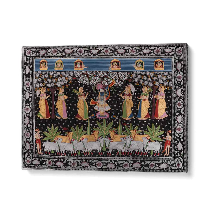 Vibrant PICHWAI ART VII , INDIAN ART PAINTINGS showcasing traditional craftsmanship and rich cultural heritage.