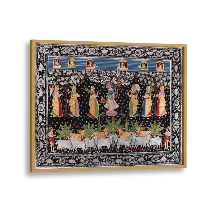 Colorful PICHWAI ART VII, INDIAN ART PAINTINGS showcase intricate craftsmanship and rich Indian cultural heritage.