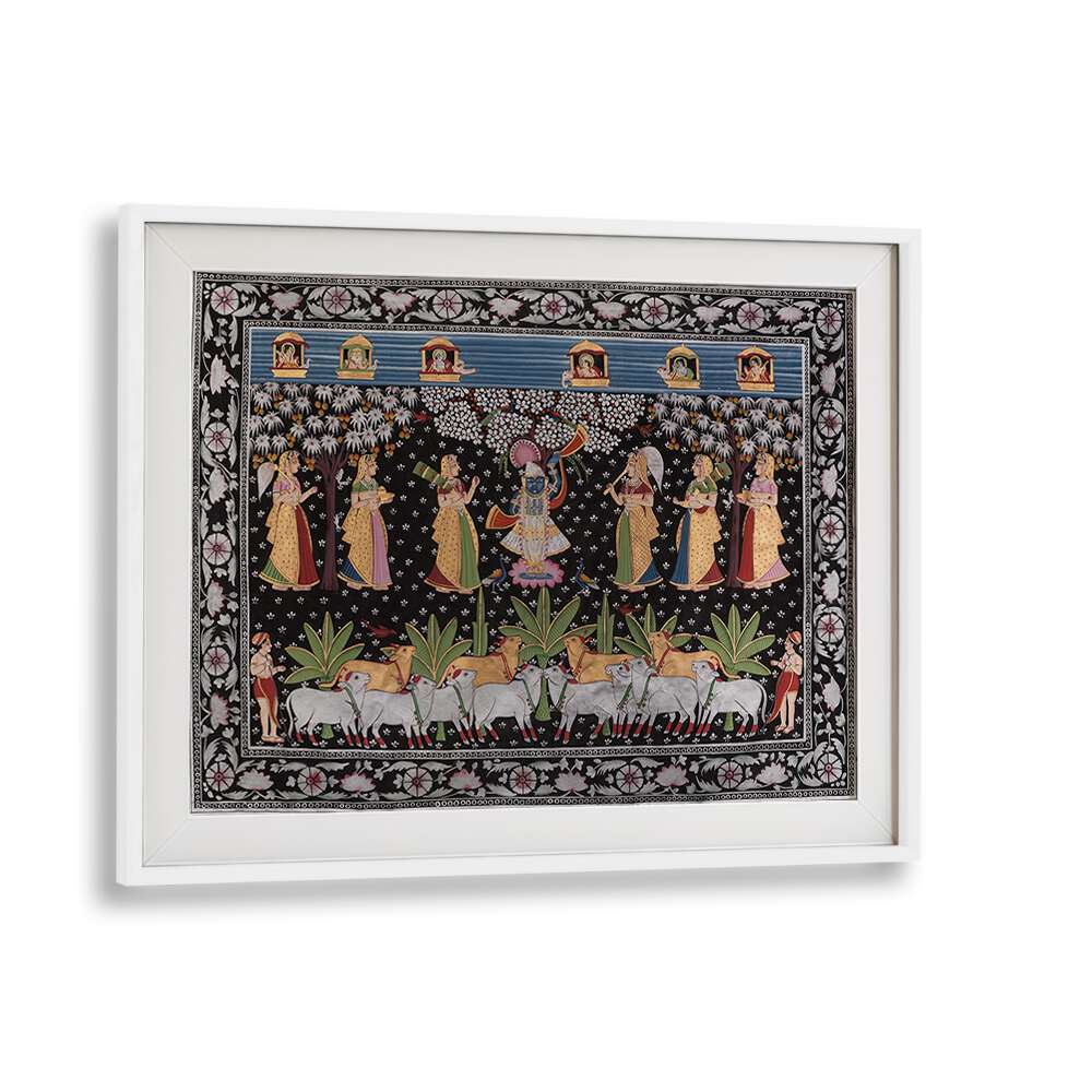 Vibrant PICHWAI ART VII, INDIAN ART PAINTINGS showcasing intricate craftsmanship and rich cultural heritage.