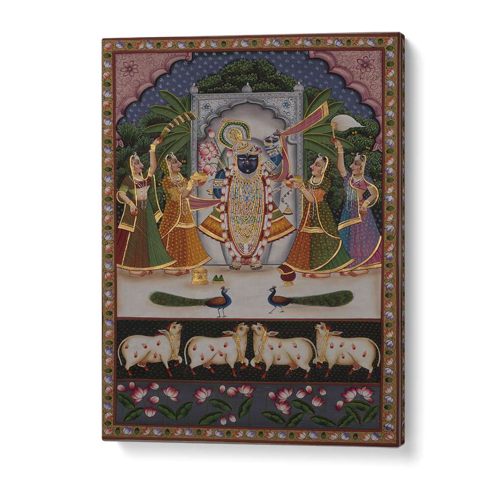 Vibrant PICHWAI ARTWORK , INDIAN ART PAINTINGS showcasing traditional themes, enhancing your home's serenity.