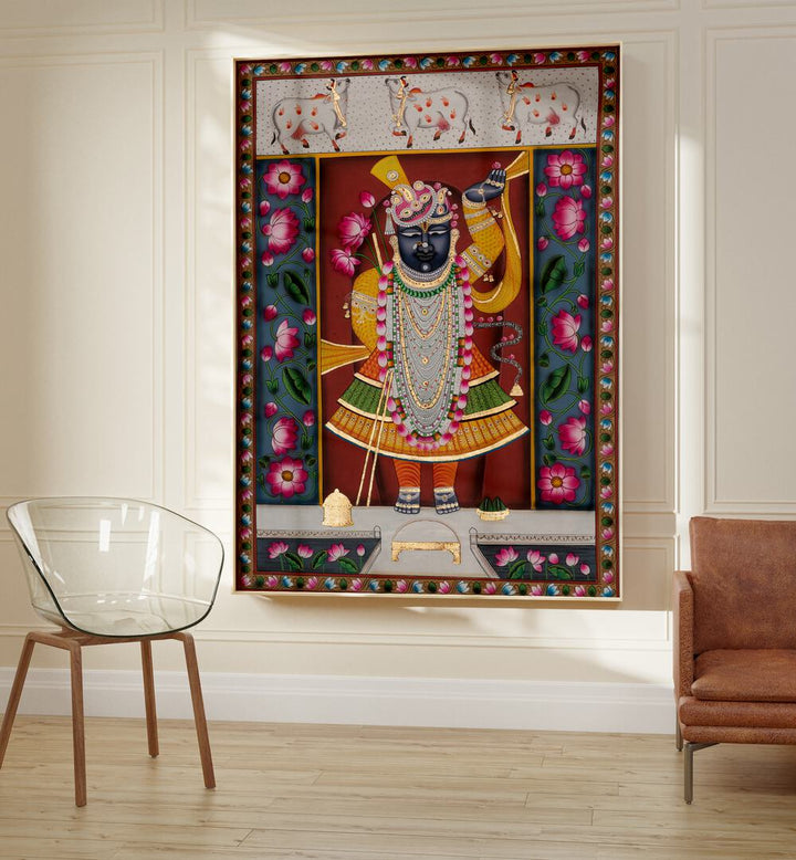 Vibrant PICHWAI I, INDIAN ART PAINTINGS showcasing Indian heritage, perfect for enhancing your space's cultural essence.