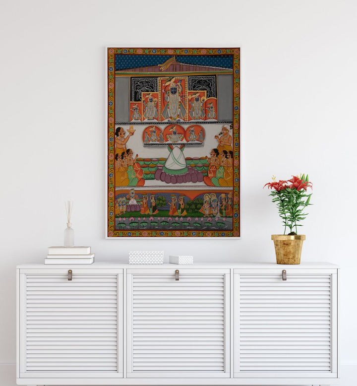 Vibrant PICHWAI II, INDIAN ART PAINTINGS showcasing rich cultural heritage and artistry, perfect for any décor.
