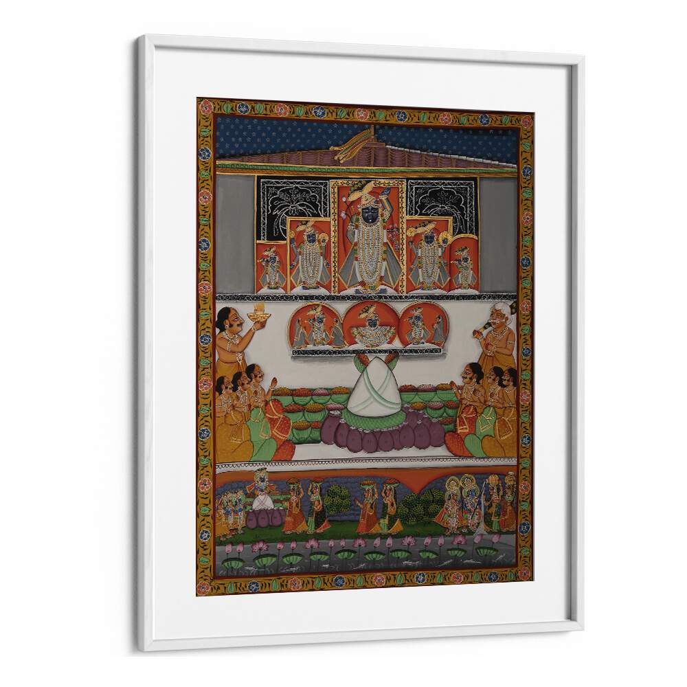 PICHWAI II, INDIAN ART PAINTINGS showcase vibrant scenes of Indian culture, beautifully framed for your decor.