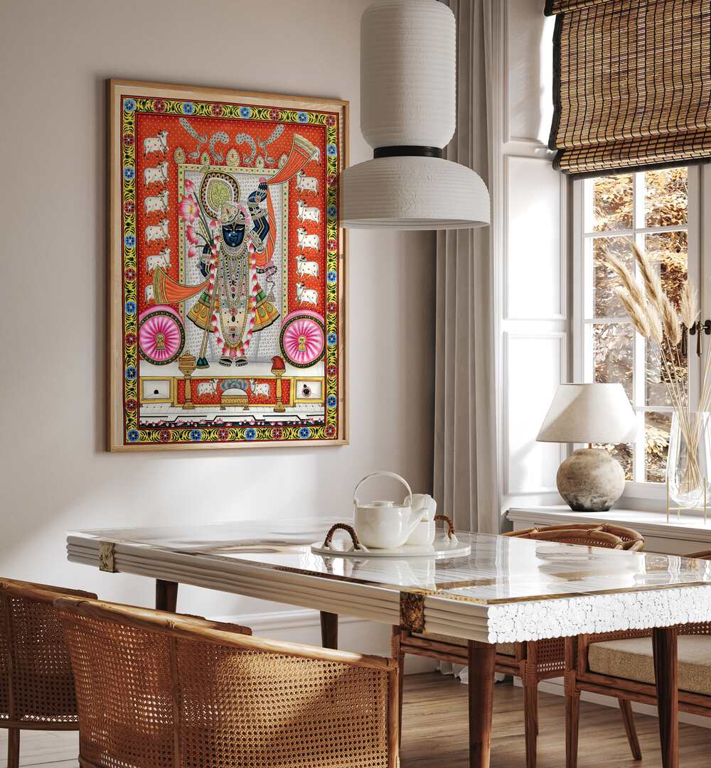 Vibrant PICHWAI PAINTINGS IV, INDIAN ART PAINTINGS, adding cultural elegance to your home décor.