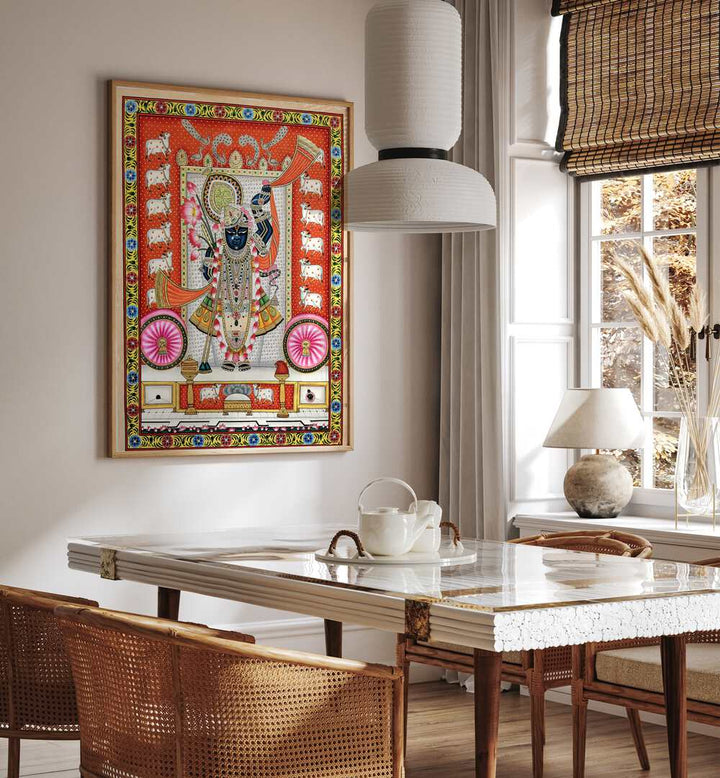 Vibrant PICHWAI PAINTINGS IV, INDIAN ART PAINTINGS, adding cultural elegance to your home décor.