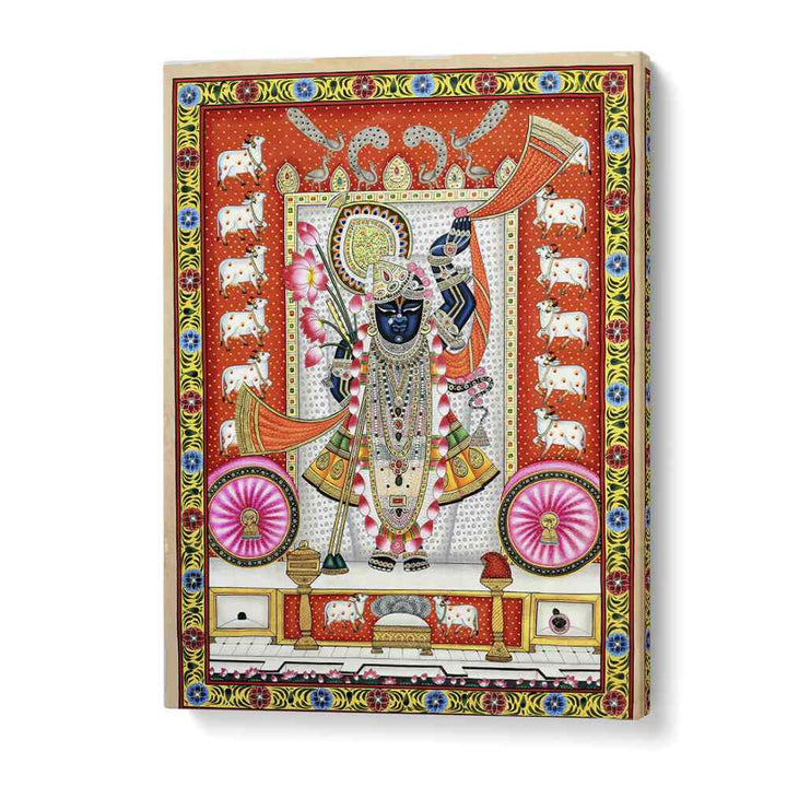 Vibrant PICHWAI PAINTINGS IV, INDIAN ART PAINTINGS showcasing intricate Indian culture for your home decor.