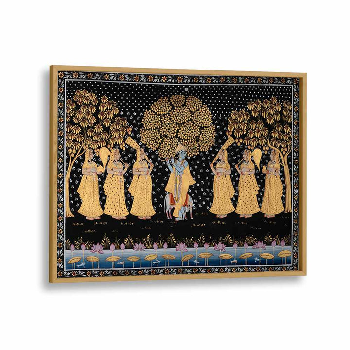 PICHWAI PAINTINGS V, INDIAN ART PAINTINGS showcase spiritual tales with vibrant colors and intricate designs.