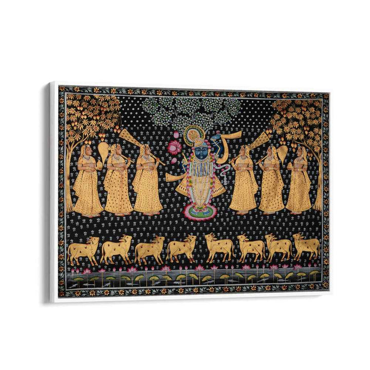 Vibrant PICHWAI PAINTINGS VII, INDIAN ART PAINTINGS showcase rich cultural devotion in stunning detail.
