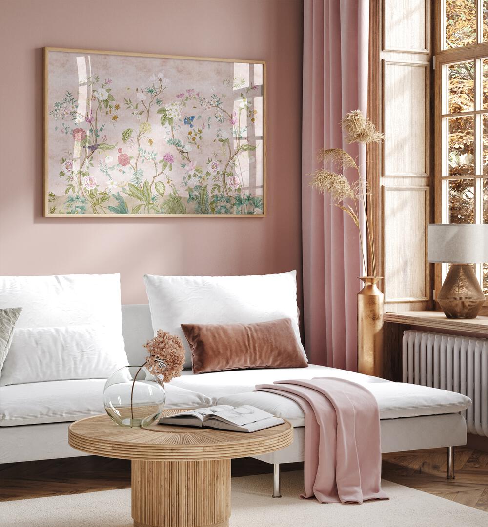 Vibrant PINK FLORAL, INDIAN ART PAINTINGS enhance your space with elegant artistry and cultural richness.