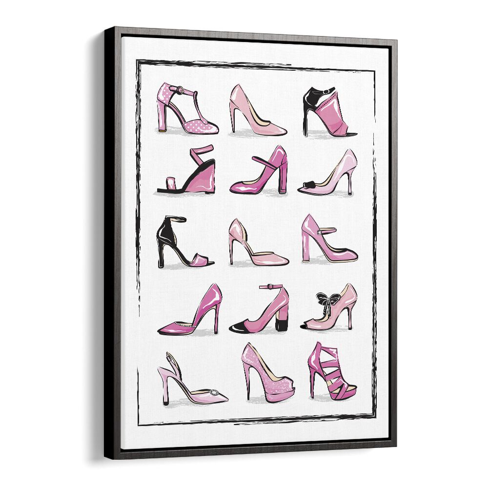 Stylish PINK SHOES wall art, featuring elegant designs, perfect for your decor. Discover more at Martina Fashion Posters.