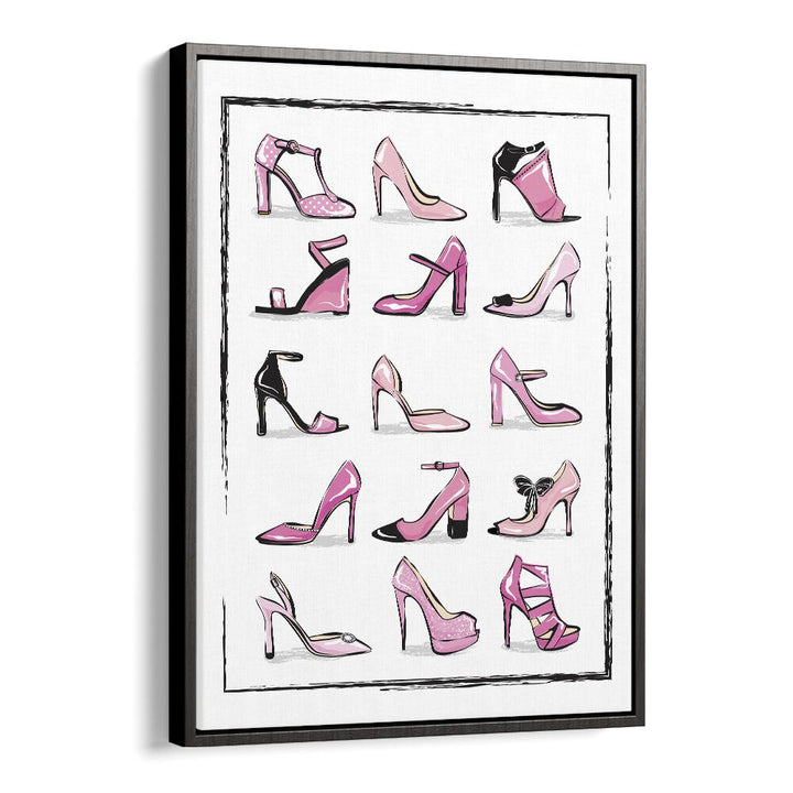 Stylish PINK SHOES wall art, featuring elegant designs, perfect for your decor. Discover more at Martina Fashion Posters.
