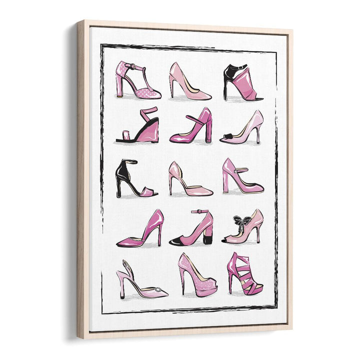 Stylish PINK SHOES wall art from Martina Fashion Paintings, perfect for elevating your decor with FASHION POSTERS.