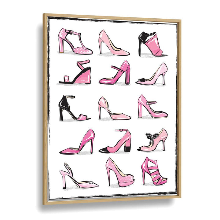 Stylish PINK SHOES wall art, FASHION POSTERS from Martina Fashion Paintings, perfect for elevating your decor.