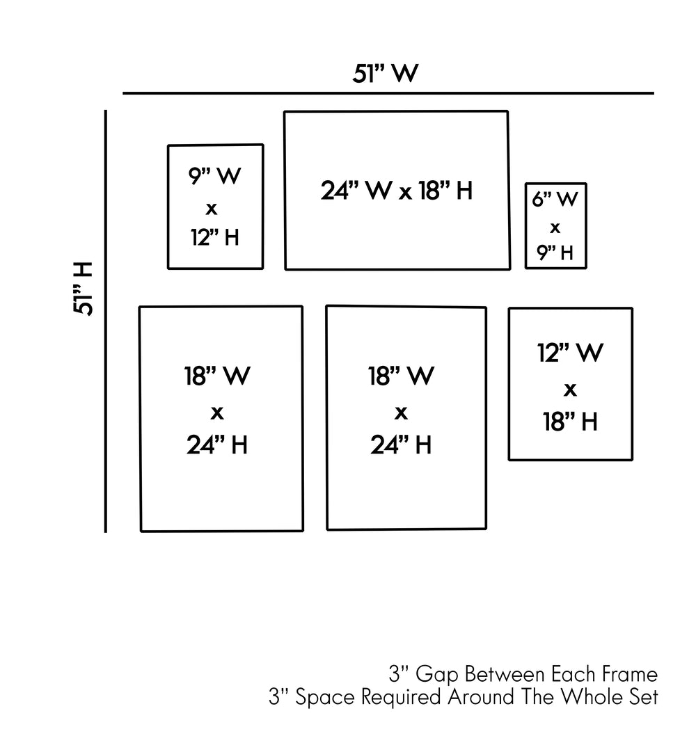 Stylish layout guide for the PINK ROOM GALLERY WALL, GALLERY WALLS & SETS to enhance your elegant space.
