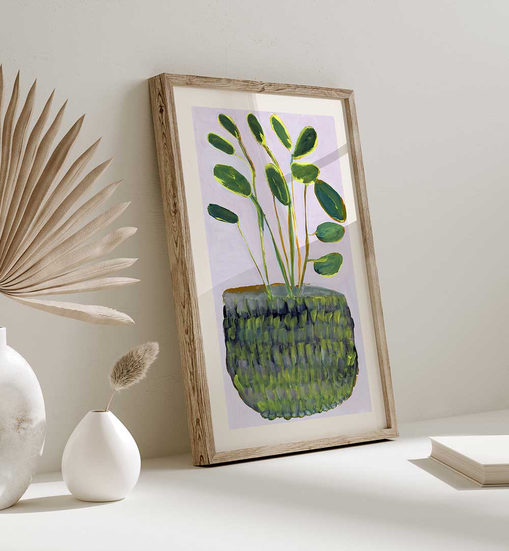 Stylish PLANT I, FLORAL FLOWER PAINTINGS featuring lush greenery, perfect for transforming your space with nature's essence.