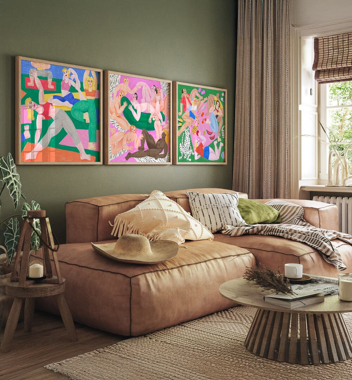Transform your space with the POETIC MOVEMENTS SET, SET OF 3 PAINTINGS, perfect for modern decor.