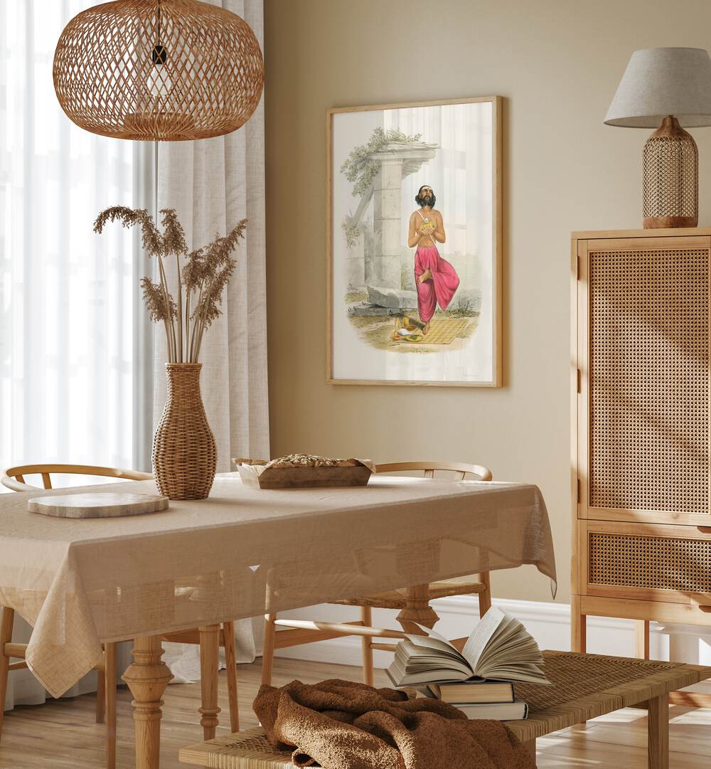 Experience the elegance of POOJA TO SOORYA (SUN) , INDIAN ART PAINTINGS, capturing timeless devotion and artistry.
