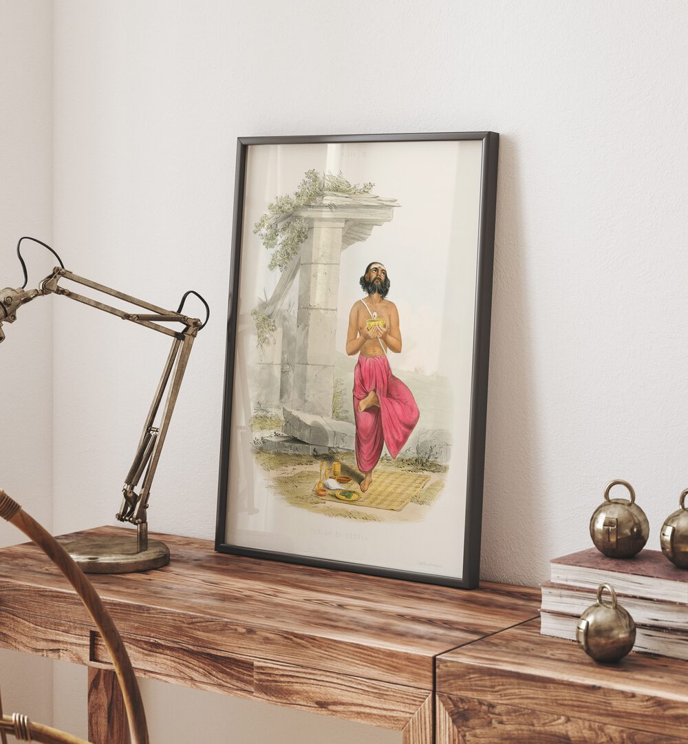 Captivating POOJA TO SOORYA (SUN) , INDIAN ART PAINTINGS showcasing devotion and artistry in a stunning setting.