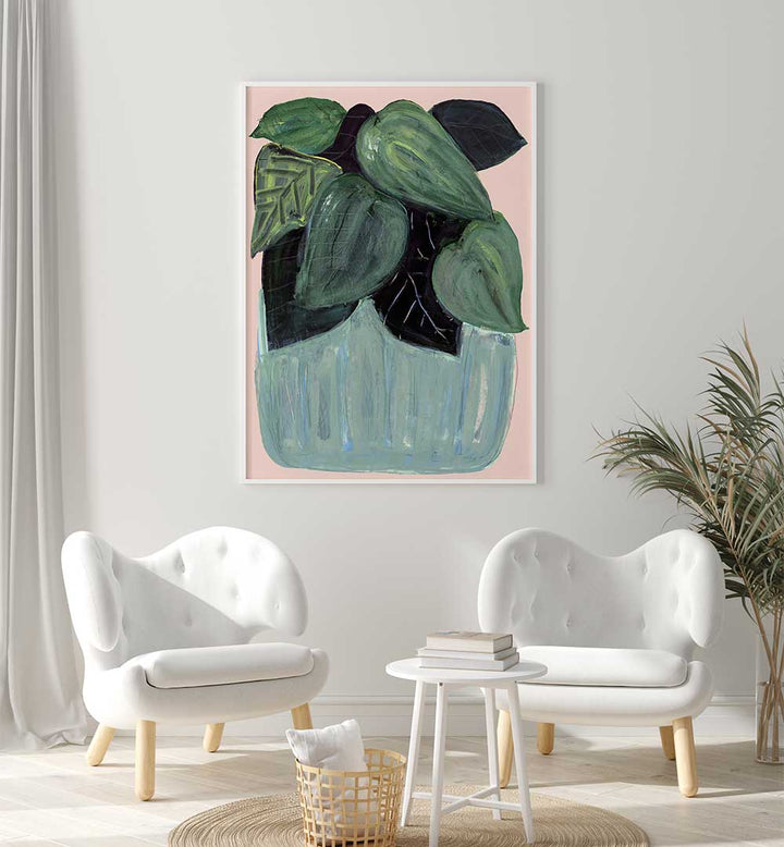 Vibrant Potted Plant No I, Floral Flower Paintings, enhancing your home decor with nature's beauty.