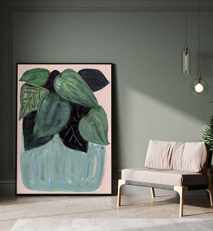 Vibrant Potted Plant No I, Floral Flower Paintings enhancing modern decor with nature's beauty and artistic flair.