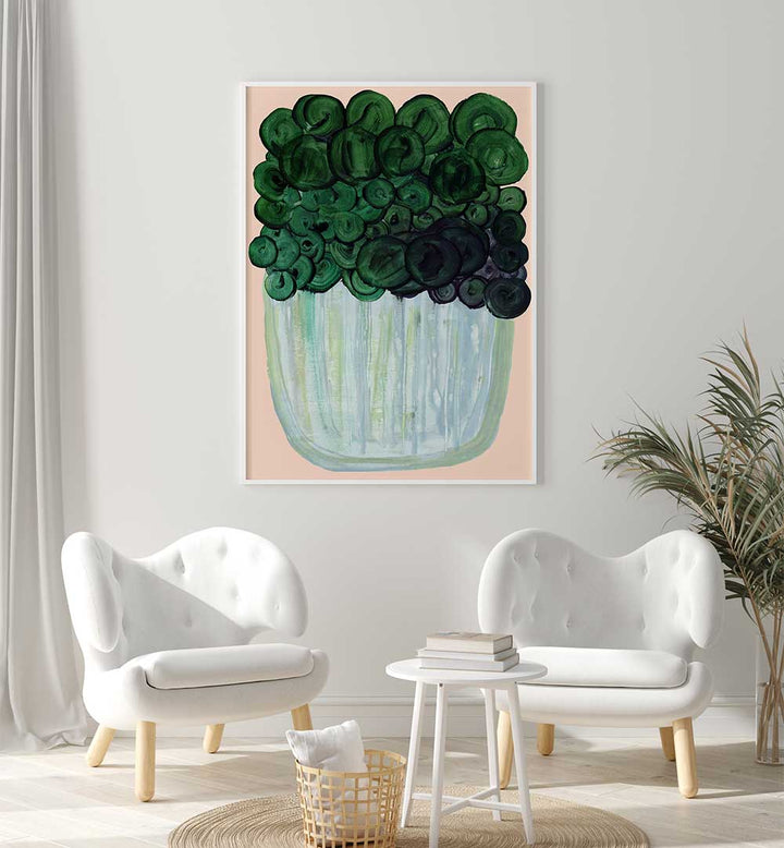 Vibrant Potted Plant No II, Floral Flower Paintings enhance your space with calming abstract brushstrokes.