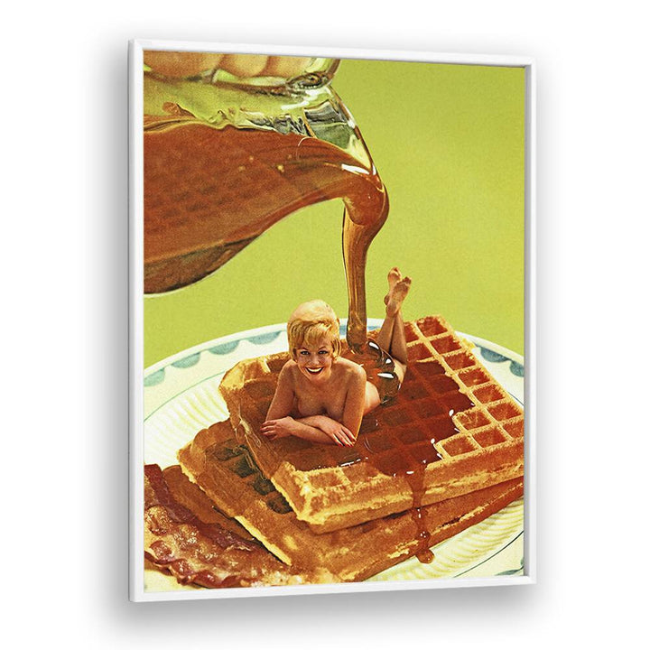 Surreal art print "POUR SOME SYRUP ON ME" by Vertigo Artography, blending whimsy with vibrant colors.