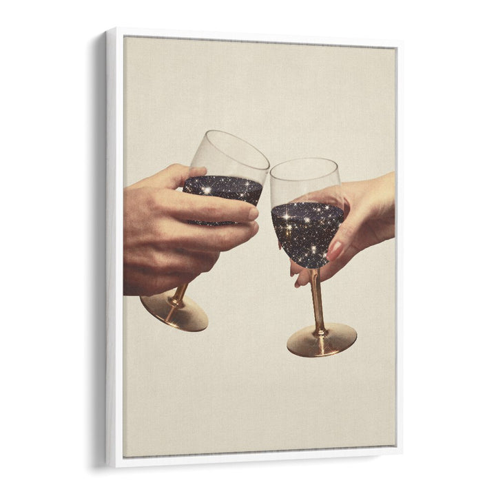 Celebrate creativity with PRIMORDIAL WINE, SURREAL ART PRINTS featuring cosmic toast by Vertigo Artography.