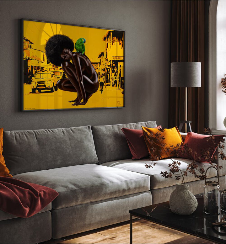 Stunning PRINCESA DO INVASAO, AFRICAN ART PAINTINGS by Christian Beijer, capturing vibrant African culture in art.