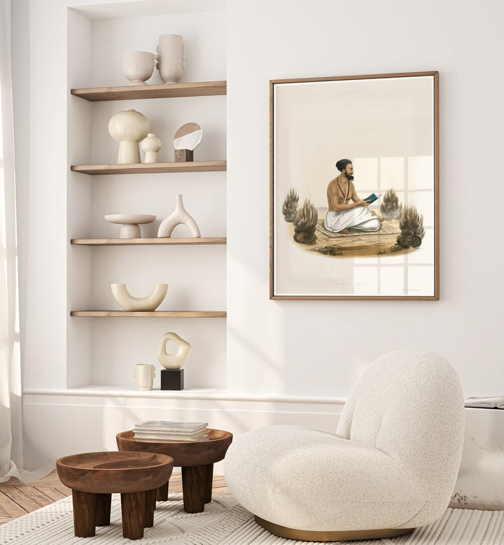 Elegant PUNCH AGNEE, INDIAN ART PAINTINGS showcase India's rich spiritual heritage in a modern decor setting.