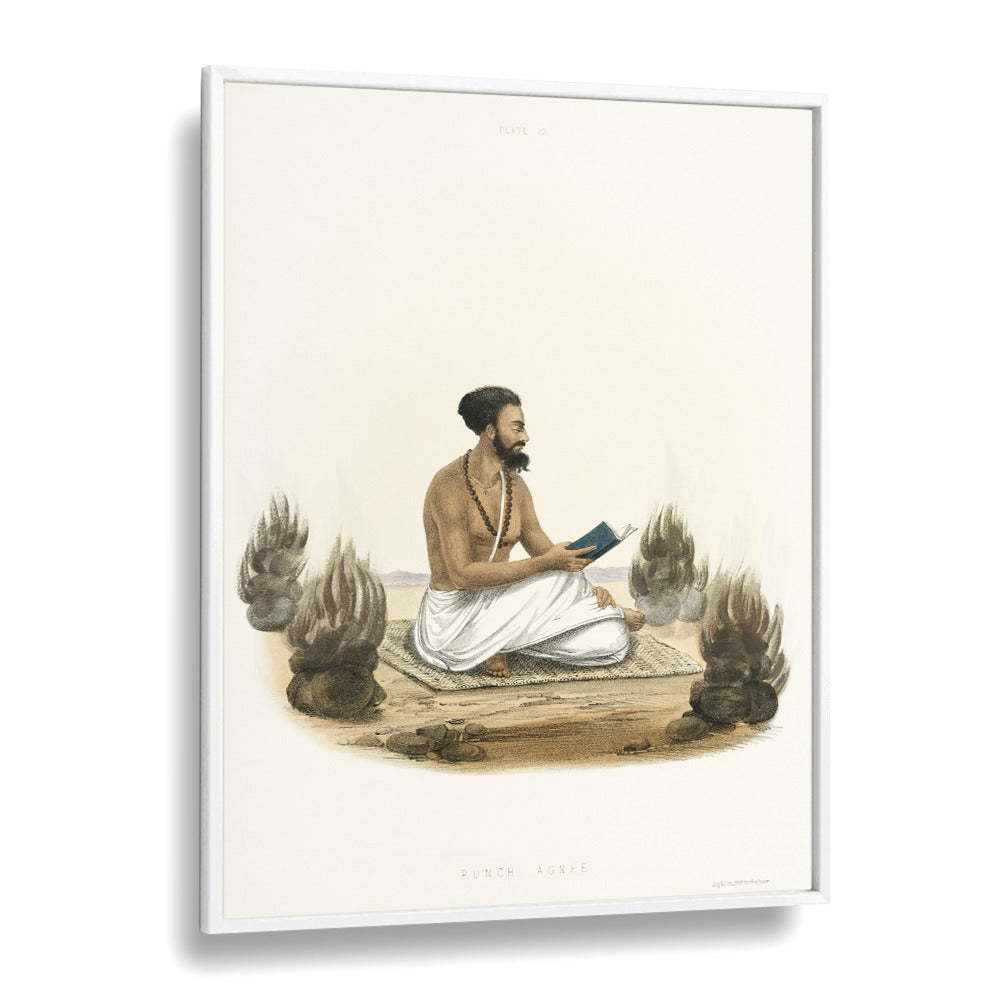 Discover PUNCH AGNEE, INDIAN ART PAINTINGS showcasing India's spiritual heritage in a beautifully framed artwork.