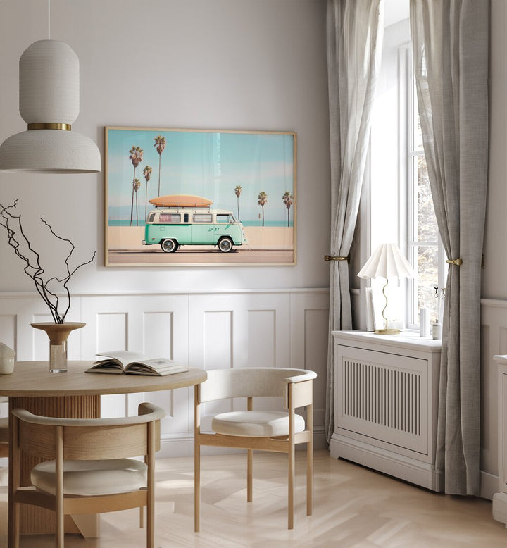 Stylish PACIFIC VAN, CAR POSTERS featuring a vintage van by Philippe Hugonnard, perfect for home decor and adventure lovers.