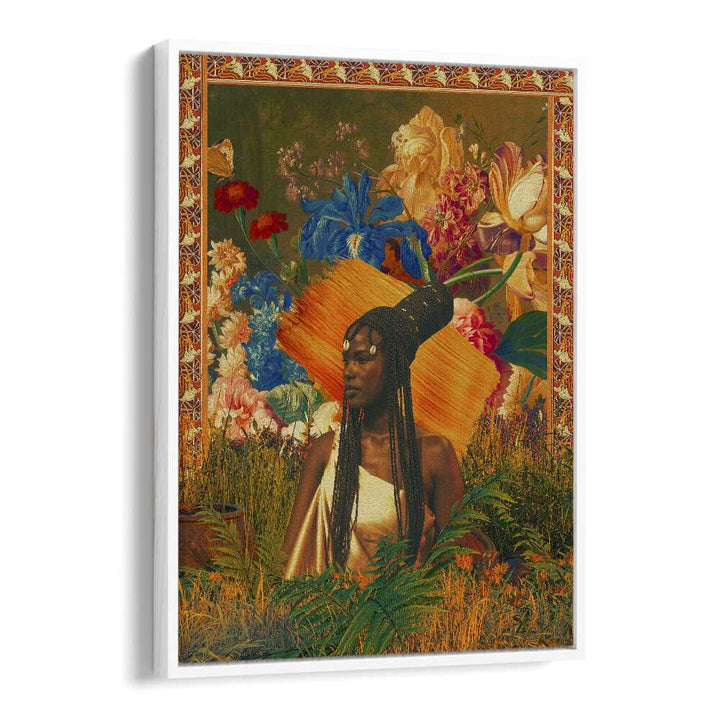 Paint Stroke Queen By Cosmo Zach Surreal Art Prints Surrealism in White Floater Frame