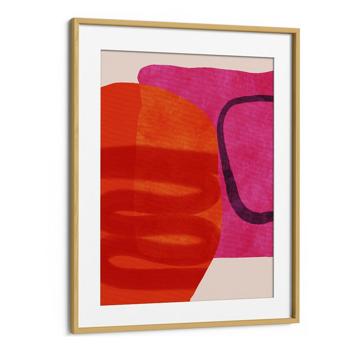 Vibrant "PAINTED LINES IV," an abstract painting by Ana Rut Bre, beautifully framed to elevate any space.