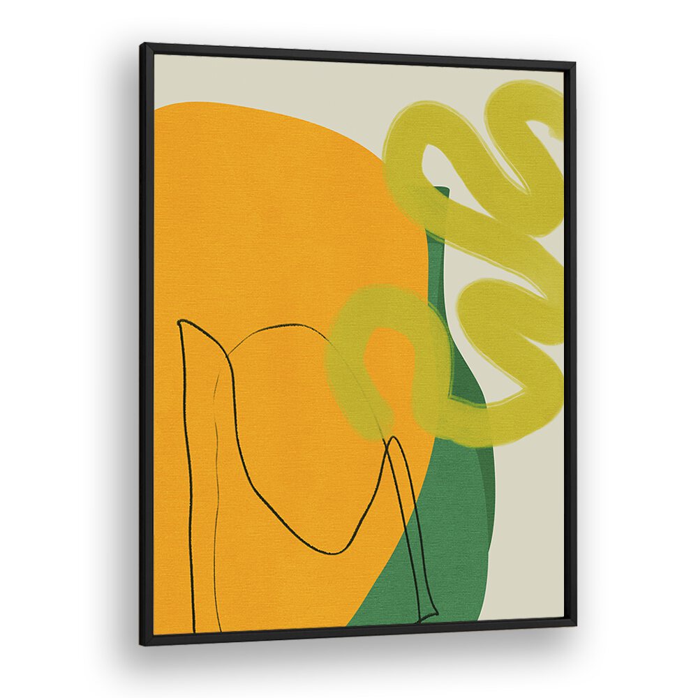 Vibrant abstract artwork "PAINTED LINES X KOPIE, ABSTRACT PAINTINGS" by Ana Rut Bre, framed for modern spaces.