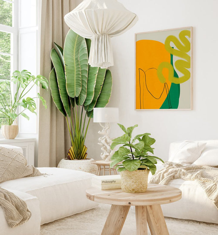 Vibrant PAINTED LINES X KOPIE, ABSTRACT PAINTINGS by Ana Rut Bre, enhancing modern interiors with bold colors.