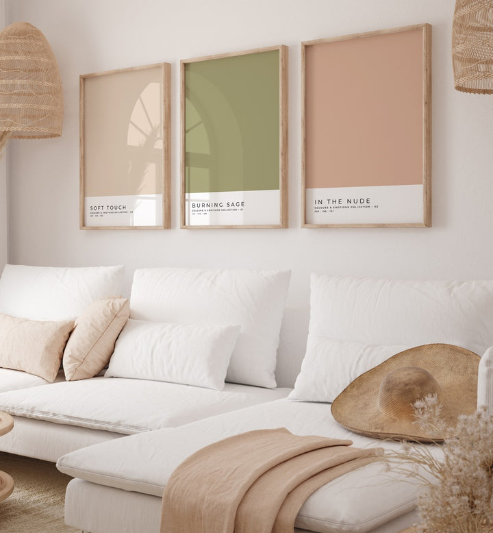 Transform your space with the PASTEL COLORS VOL - I, SET OF 3 PAINTINGS, featuring soft and serene hues.