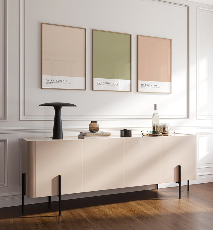 Elevate your decor with the PASTEL COLORS VOL - I , SET OF 3 PAINTINGS featuring soothing pastel hues.