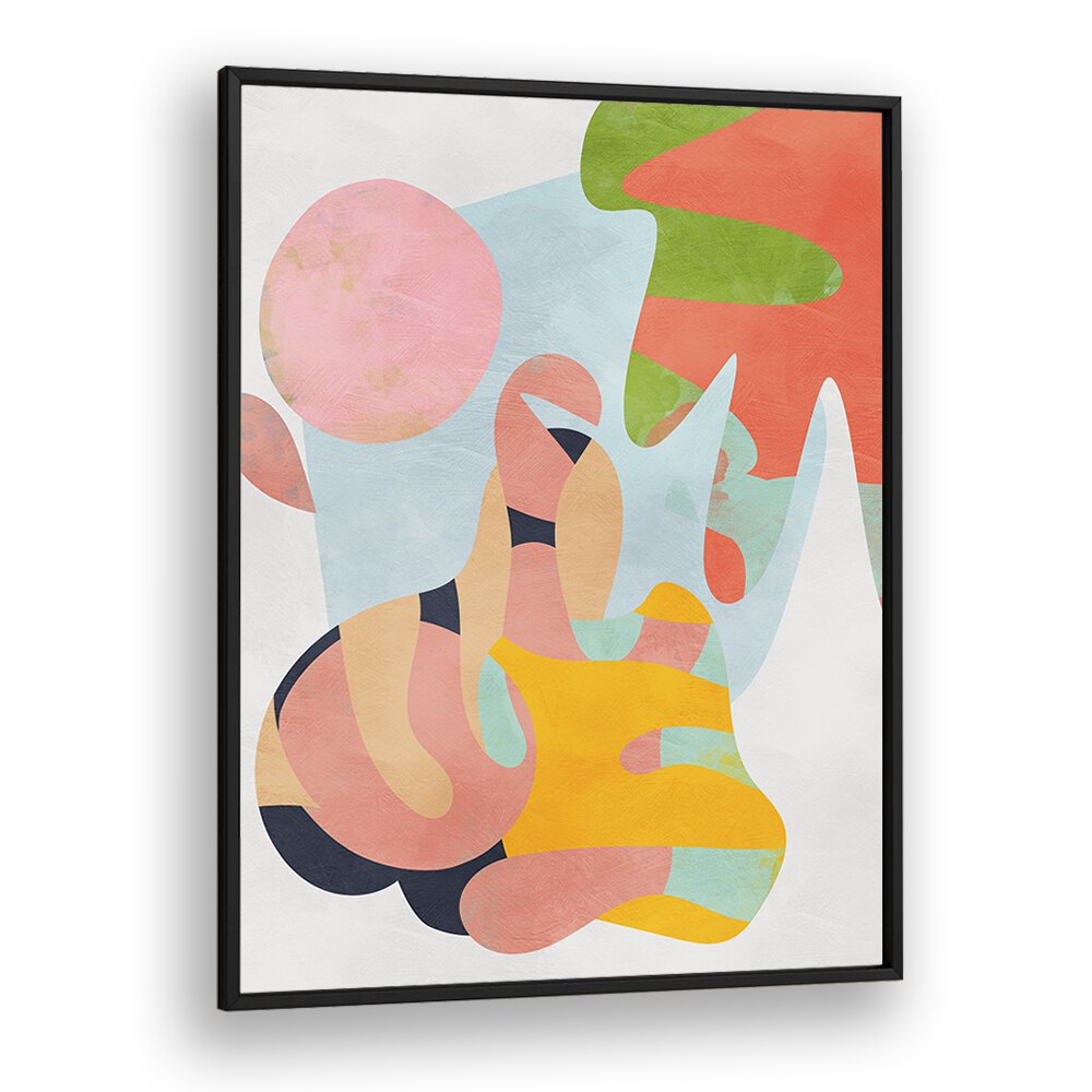 Colorful PASTEL CUT OUT, ABSTRACT PAINTINGS by Ana Rut Bre enhances any space with modern artistic flair.