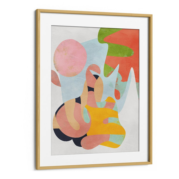 Bright and colorful PASTEL CUT OUT, ABSTRACT PAINTINGS by Ana Rut Bre, perfect for elevating your decor.