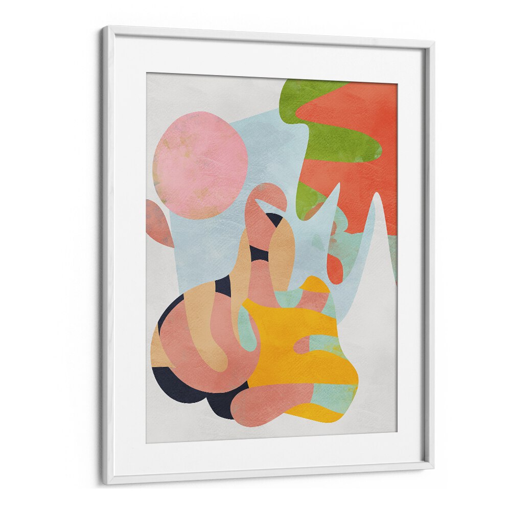 Colorful PASTEL CUT OUT, ABSTRACT PAINTINGS by Ana Rut Bre, perfect for enhancing your home or office decor.