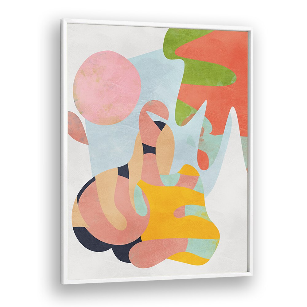 Pastel Cut Out, Abstract Paintings by Ana Rut Bre enhances any space with vibrant colors and unique design.